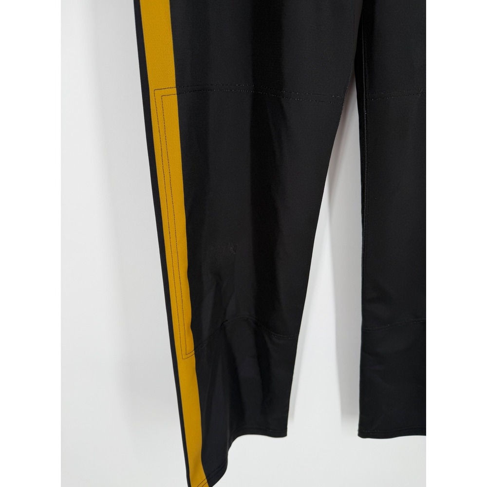 Warstic Mens Baseball Pants Small Black Gold Stripe Sports Uniform Gorpcore - Picture 5 of 15